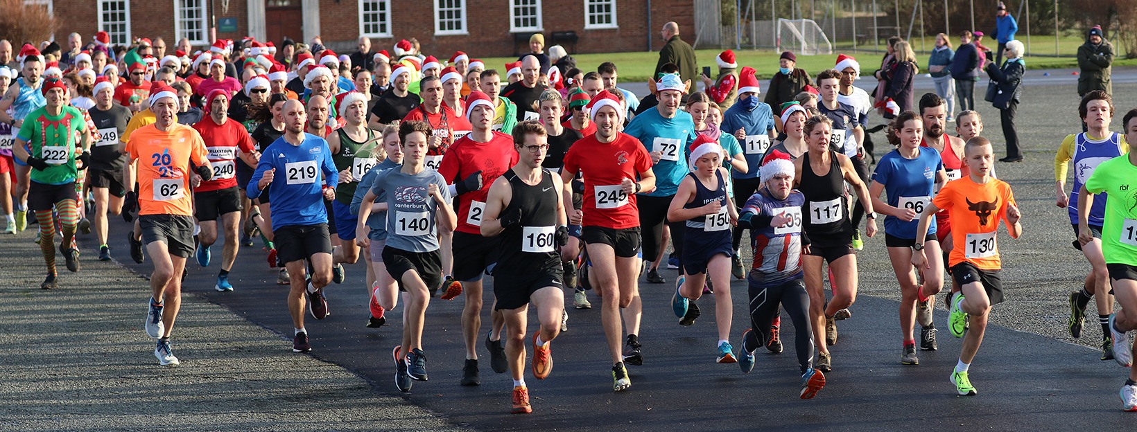 Runners taking part in the Christmas Eve Fun Race